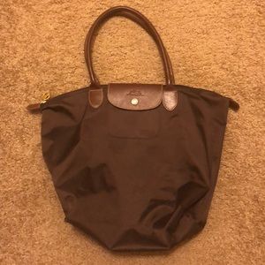 Brown Longchamp tote